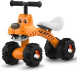 YGJT Baby Balance Bike for 1 Year Old Boy and Girl, Indoor Outdoor Non-Pedal Baby Walker Toys for 10-36 Months Toddlers, Silent Wheels, 1st Birthday Gift, Kids First Bike Tiger - Image 2