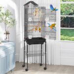 YITAHOME 62 Inch Large Bird Cage​ - ​Metal Flight Cage​ with ​Rolling Stand, ​Feeding Doors​ & ​Hanging Accessories​ for ​Parrots ​Cockatiels Conures ​Lovebirds ​Parakeets​ ​Small Birds - Image 2