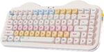 YUNZII C75 Wireless Mechanical Keyboard,75% Layout, Hot-Swappable NKRO,BT5.0/2.4G/USB-C Mode,Dye-Sub PBT MOA Keycaps,RGB Gasket Mount,Cute Cake Design for Mac/Win/Gaming (Beige, Candy Switch) - Image 2