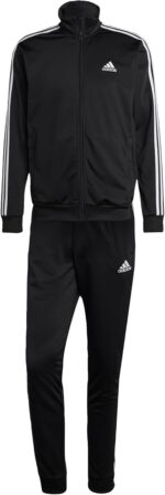 adidas Men's Basic 3-Stripes Tricot Track Suit - Image 2