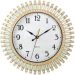 12" Retro Wall Clock, Silent Non-Ticking Round Clock, Aqua Battery Operated Quartz Clock, Plastic Vintage Clocks for Living Room Bedroom Kitchen Home Office Classroom School Decor - Image 2