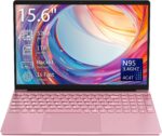 15.6" Laptop Computer Notebook, 4-Core N95 Processor, FHD Display, Backlit Keyboard, Fingerprint, Webcam, Bluetooth, WiFi, Win 11 Pro, 10TB Upgradeable, T152A, 32GB RAM, 1TB SSD, Pink - Image 2