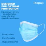 2,000pcs Disposable Face Masks- 3 Ply Breathable Mask For Adults - Blue (40 Packs of 50) - Image 7