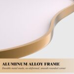 WEER Irregular Wall Mirror, 20x36 inch Gold Asymmetrical Mirror Wall Mounted Mirrors Decorative, Abstract Wavy Aluminum Alloy Frame Mirror for Bathroom, Bedroom, Living Room, Entryway - Image 4