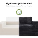 LIKIMIO 71" Cloud Loveseat Sofa in a Box, No Assembly Required Comfy Deep Seat, Modern Small Couch with Plush Fabric for Living Room, Bedroom, Apartment, Home Office, Black - Image 4