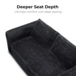 LIKIMIO 71" Cloud Loveseat Sofa in a Box, No Assembly Required Comfy Deep Seat, Modern Small Couch with Plush Fabric for Living Room, Bedroom, Apartment, Home Office, Black - Image 6
