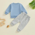 Kupretty Toddler Baby Boy Fall Winter Clothes Letter Graphic Long Sleeve Sweatshirt Pullover Tops + Joggers Pants Outfit Set - Image 8