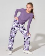 Girls Clothes Tween Girl Clothing Long Sleeve Ruched Drawstring Ribbed Knit Top Camo Cargo Pants Fall Winter Outfits - Image 3