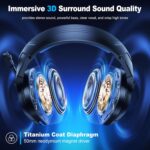 Fachixy FC-200 Wireless Gaming Headset with Mic for PS5, PS4 - Bluetooth 5.4 & 2.4GHz Gaming Headphones with Low Latency, 50-Hrs Battery Foldable Gamer Headset for Laptop, Switch and Mobile - Image 3