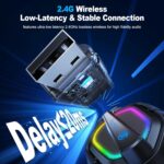 Fachixy FC-200 Wireless Gaming Headset with Mic for PS5, PS4 - Bluetooth 5.4 & 2.4GHz Gaming Headphones with Low Latency, 50-Hrs Battery Foldable Gamer Headset for Laptop, Switch and Mobile - Image 5