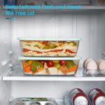 NUTRIUPS 9 x 9 Glass Baking Dish with Lid 2 Pack, Square Baking Pan, Glass Casserole Dish for Oven Dishwasher Safe, Baking Pan for Lasagna, Risotto (Green, 2 Pack, 2.6L) - Image 7