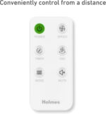 HOLMES 16" Digital Stand Fan, 80° Oscillation, 3 Speeds, 3 Modes, 7.5-Hour Timer, Adjustable Height, 30° Head Tilt, Ideal for Home, Bedroom or Office, Remote Control, White - Image 8