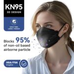 KN95 Face Mask Disposable Adults - 100 Pack 5 Layer Protection Adjustable KN95 Mask Breathable Comfortable Respirator Women Men KN95 Face Mask Individually Wrapped - Image 3