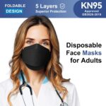 KN95 Face Mask Disposable Adults - 100 Pack 5 Layer Protection Adjustable KN95 Mask Breathable Comfortable Respirator Women Men KN95 Face Mask Individually Wrapped - Image 9