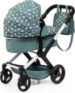 Bayer: Pram Xeo: Stars Green & White - Matching Handbag, Adjustable Handle, Dolls Up to 20", Ages 3+ | Baby Dolls | Dress Up - Image 3
