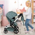 Bayer: Pram Xeo: Stars Green & White - Matching Handbag, Adjustable Handle, Dolls Up to 20", Ages 3+ | Baby Dolls | Dress Up - Image 6