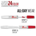 Maybelline New York SuperStay 24 2-Step Liquid Lipstick Makeup, Steady Red-Y, 1 kit - Image 10
