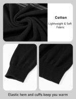 MAGCOMSEN Men's Sweaters 1/4 Zip Cotton Sweater Pullover Polo Sweaters Striped Fall Winter Warm Sweatshirts - Image 7