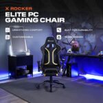 X Rocker PC Computer Gaming Desk Chair with Wheels, College Dorm Room Essentials for Guys and Girls, Adjustable, Ergonomic Office Chair, Gifts for Gamers - Image 4