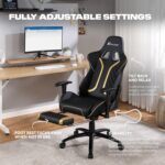 X Rocker PC Computer Gaming Desk Chair with Wheels, College Dorm Room Essentials for Guys and Girls, Adjustable, Ergonomic Office Chair, Gifts for Gamers - Image 6