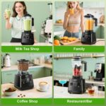Blender, Smoothie Blenders, PRASKY Max.2400Watts/1000Watts Kitchen Blender and Grinder Combo 25000RPM Powerful Kitchen 68oz BPA Free 2 Containers Countertop Blenders Ice Crushing - Image 3