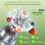 Blender, Smoothie Blenders, PRASKY Max.2400Watts/1000Watts Kitchen Blender and Grinder Combo 25000RPM Powerful Kitchen 68oz BPA Free 2 Containers Countertop Blenders Ice Crushing - Image 8