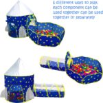 PigPigPen 3pc Kids Play Tent for Boys with Ball Pit, Crawl Tunnel, Princess Tents for Toddlers, Baby Space World Playhouse Toys, Boys Indoor& Outdoor Play House, Perfect Kid’s Gifts - Image 7