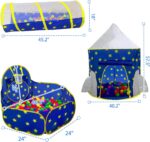 PigPigPen 3pc Kids Play Tent for Boys with Ball Pit, Crawl Tunnel, Princess Tents for Toddlers, Baby Space World Playhouse Toys, Boys Indoor& Outdoor Play House, Perfect Kid’s Gifts - Image 8