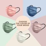 Face Mask Disposable Adult - 4 Ply Protection Masks 50 Pack Individually Wrapped Mask Multicolored Breathable Safety Masks for Women & Men - Image 3