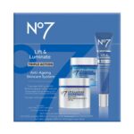 No7 Lift & Luminate Triple Action Skincare Set - Broad Spectrum Anti Aging Day Cream SPF 30 + Vitamin C Wrinkle Serum + Collagen Peptide Brightening Night Cream (3 Piece Kit) - Image 3