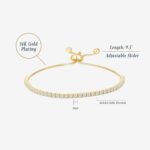 PAVOI 14K Gold Plated Cubic Zirconia Classic Tennis Bracelet for Women | Adjustable Slider - Image 4