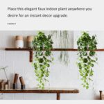 CADNLY Realistic Artificial Plants Indoor in Pot – Green Faux Hanging Plants Artificial Decor Fake Pothos Potted Home Decor Shelves Tabletop Office 1 Pack - Image 4
