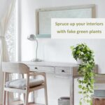 CADNLY Realistic Artificial Plants Indoor in Pot – Green Faux Hanging Plants Artificial Decor Fake Pothos Potted Home Decor Shelves Tabletop Office 1 Pack - Image 8