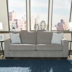 Signature Design by Ashley Altari Modern Queen Sofa Sleeper with 2 Accent Pillows, Light Gray - Image 3
