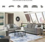 Signature Design by Ashley Altari Modern Queen Sofa Sleeper with 2 Accent Pillows, Light Gray - Image 7