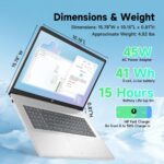 HP Premium 17 inch Touchscreen Laptop, AMD Ryzen 5 7430U, 17.3" HD+ Touch Screen, 32GB RAM, 2TB SSD, WiFi 6, BT 5.4, Copilot, Windows 11 Pro, Laptop Computer for Work School Home Office Business - Image 9