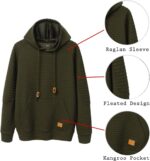 COOFANDY Mens Hoodies Pullover Casaul Long Sleeve Drawstring Waffle Knit Hooded Sweatshirt with Kanga Pocket - Image 6