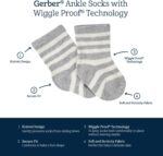 Gerber Unisex Baby 8-Pair Wiggle-Proof Sock - Image 7