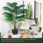 Der Rose 28" Fake Palm Tree Large Artificial Potted Plants Indoor for Home Porch Patio Living Room Bathroom Outdoor Decor - Image 3