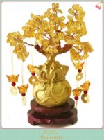 Feng Shui Citrine Money Tree and Crystal Faucet Tree - Chinese Dragon Fortune Gift (Gold) - Image 3