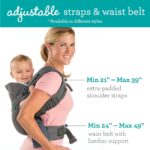 Infantino Flip 4-in-1 Convertible Baby Carrier, Adjustable, Ergonomic Babywearing, Registry Essential, Baby Carrier for Newborn to Toddler, Gray - Image 4
