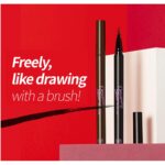 ETUDE Drawing Show Brush Eyeliner, Korean liquid eyeliner, Soft Pen Type, Clear-Cut Soft Brush, Precise Tip, Long-Lasting, Waterproof, Easy Clean, Korean Makeup, Beauty, Black (0.021 Ounce) - Image 7