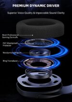 KAPEYDESI Wireless Gaming Headset, 2.4GHz Gaming Headphones Wireless for PS5/4 with Noise Canceling Microphone for Fortnite/FPS Gamers, 40-Hr Battery Gamer Headset for PC, Midnight Blue - Image 5