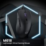 Redragon M618 Wired Gaming Mouse, 10000 DPI Optical Ergonomic Mouse with 6 Programmable Buttons, 84G Ultra Lightweight, Software Supports DIY Keybinds, Black - Image 10