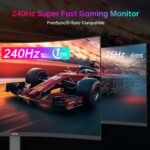 KTC 32 Inch 240Hz Curved Gaming Monitor, 2K 1440P Computer PC Monitor with 1000R 1ms Frameless, Adaptive Sync,122% sRGB, HDMI, DisplayPort, Tilt Adjustable, H32S25E - Image 3