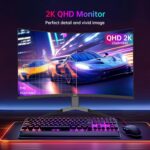 KTC 32 Inch 240Hz Curved Gaming Monitor, 2K 1440P Computer PC Monitor with 1000R 1ms Frameless, Adaptive Sync,122% sRGB, HDMI, DisplayPort, Tilt Adjustable, H32S25E - Image 4