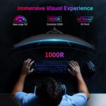 KTC 32 Inch 240Hz Curved Gaming Monitor, 2K 1440P Computer PC Monitor with 1000R 1ms Frameless, Adaptive Sync,122% sRGB, HDMI, DisplayPort, Tilt Adjustable, H32S25E - Image 6