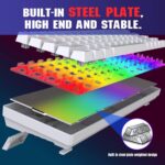 Snpurdiri 60% Percent Gaming Keyboard, Compact RGB Backlit Ergonomic Small Mini Keyboard for Windows, PC, Laptop, Gaming (68 Keys, White) - Image 6