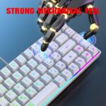 Snpurdiri 60% Percent Gaming Keyboard, Compact RGB Backlit Ergonomic Small Mini Keyboard for Windows, PC, Laptop, Gaming (68 Keys, White) - Image 7