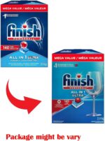Finish Powerball Automatic Dishwasher Detergent, All in 1 Ultra Powerful Clean, 2.4 KG - 140 Tabs - Image 8